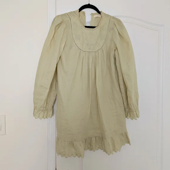 Doen Light Yellow Green Mini Dress Size xs - Picture 2 of 2
